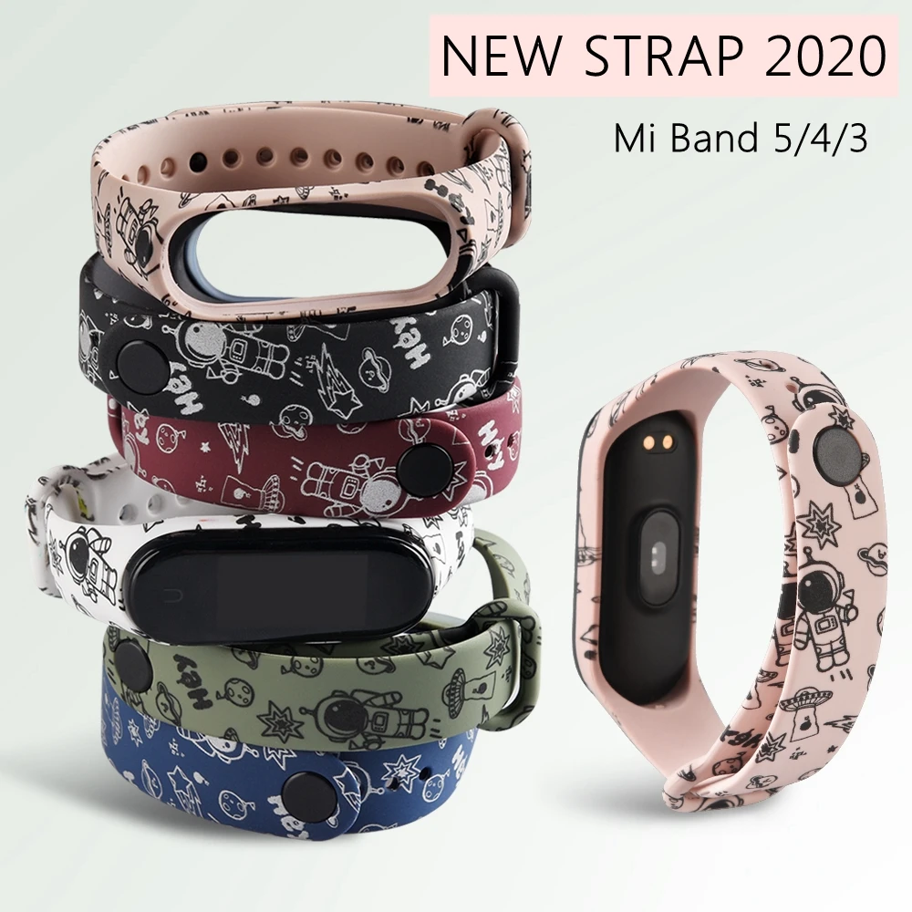 Сменный ремешок для Xiaomi Mi Band 5 4 3 NFC силиконовый браслет | Электроника