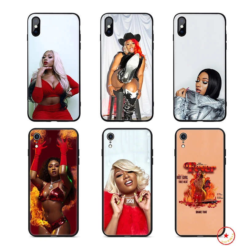 Megan thee stallion Rapper Soft Silicone Phone Case for iPhone 11 Pro Xs Max X or 10 8 7 6 6S Plus 5 5S SE Xr 7Plus |