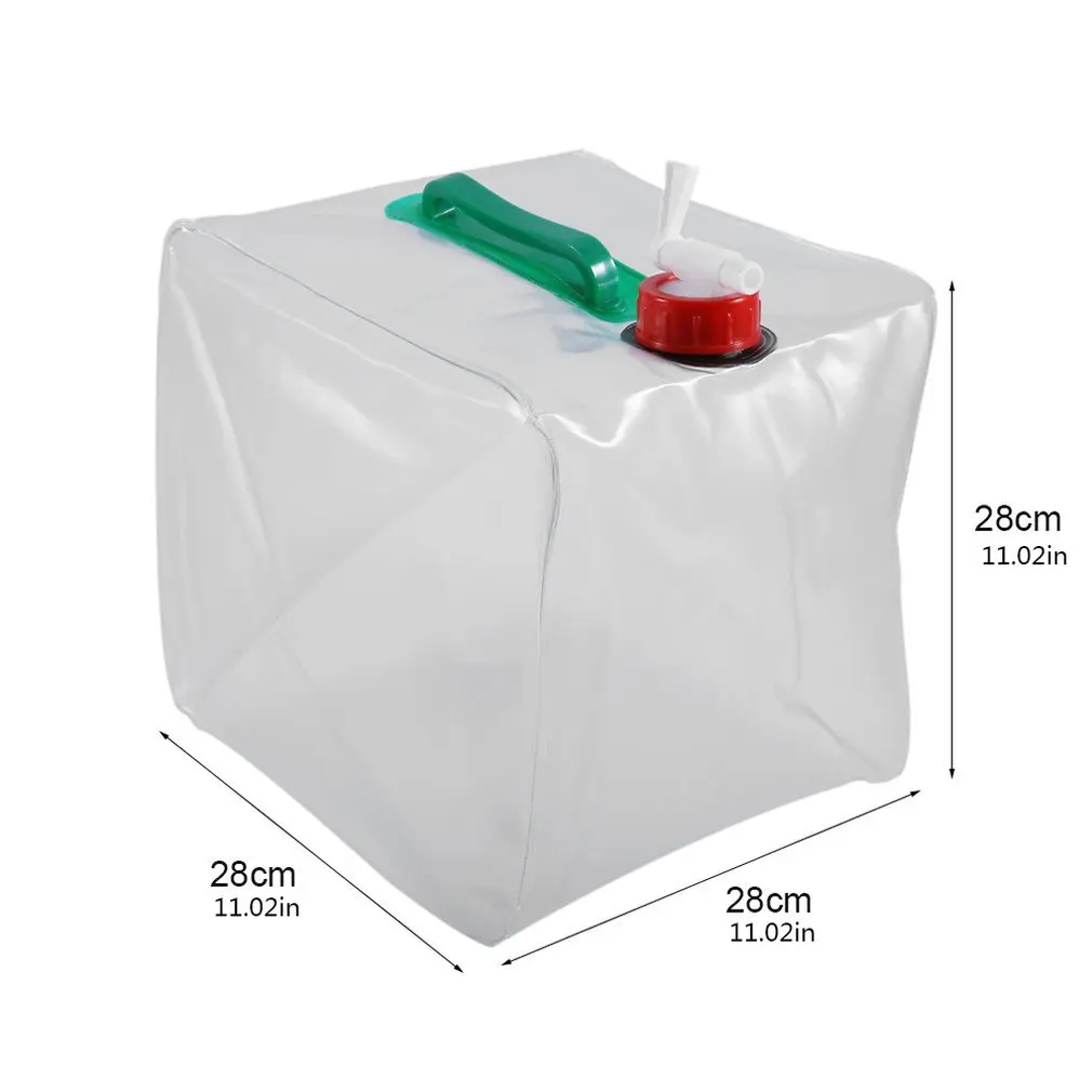 

Transparent Plastic Folding Water Bottle Outdoor Camping Folding Bucket Water Bag Large Capacity PVC Drinking Water Bag