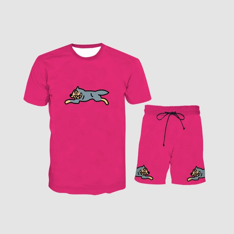 

2021 Men's Clothing Casual Fashionable Fun Suit Summer 3D Personality Print Men's Shorts/T-shirt Men's Suit 2-piece Can Be Large