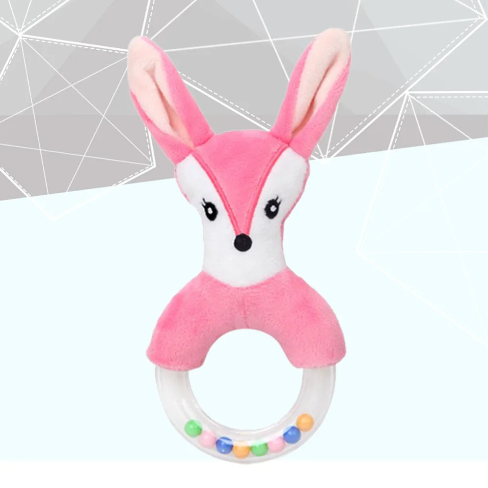 

1pc Baby Cartoon Stuffed Animal Baby Plush Hand Rattle Toys Educational Development Toys (Fox)