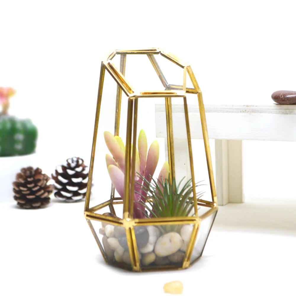 Геометрический цветочный горшок для суккулентных растений декоративная