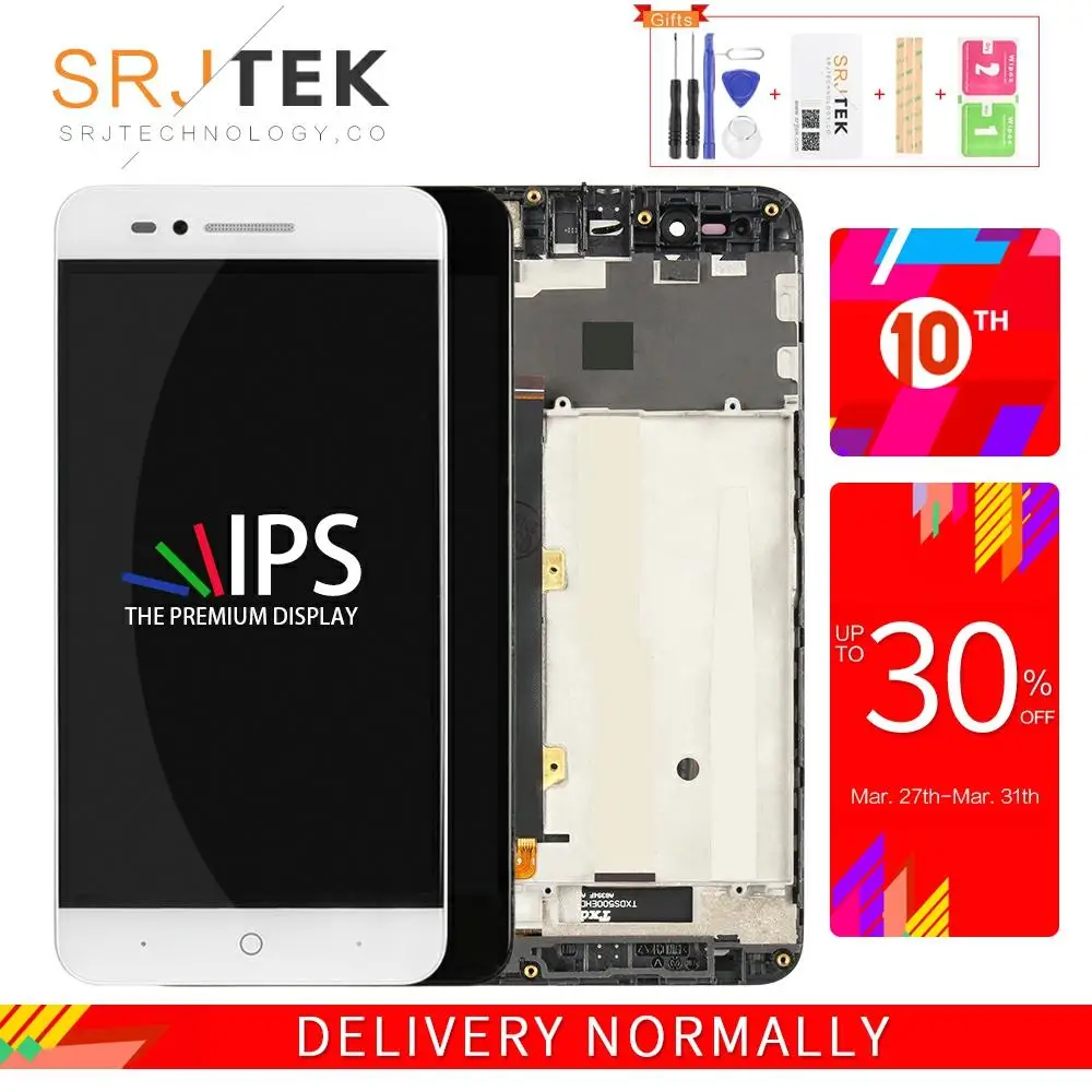 Srjtek экран для ZTE Voyage 4 Blade A610 LCD сенсорный дигитайзер сенсор Стекло в сборе с рамкой