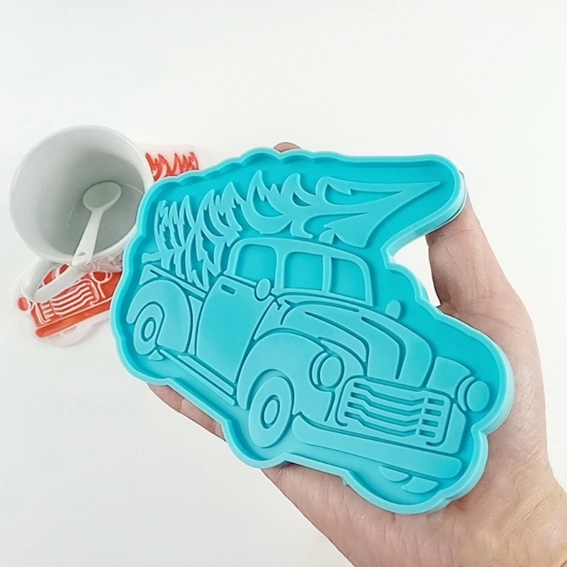 

Car Coaster Epoxy Resin Mold Cup Mat Pad Silicone Mould DIY Crafts Decor G5GC
