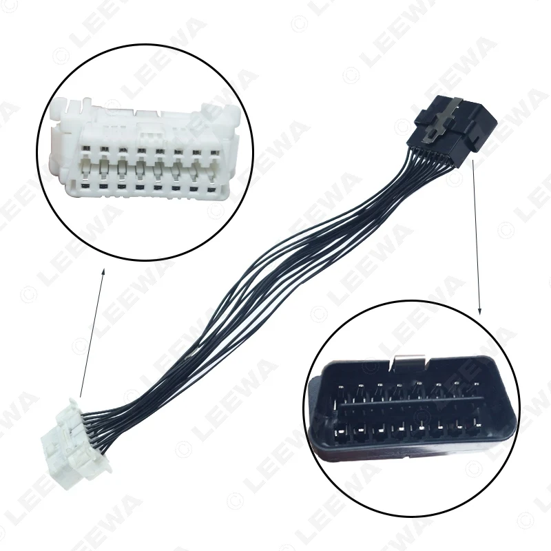 LEEWA 16-Pin OBD2 штекер-гнездо Удлинительный кабель адаптер разъем # CA6102 | Автомобили и
