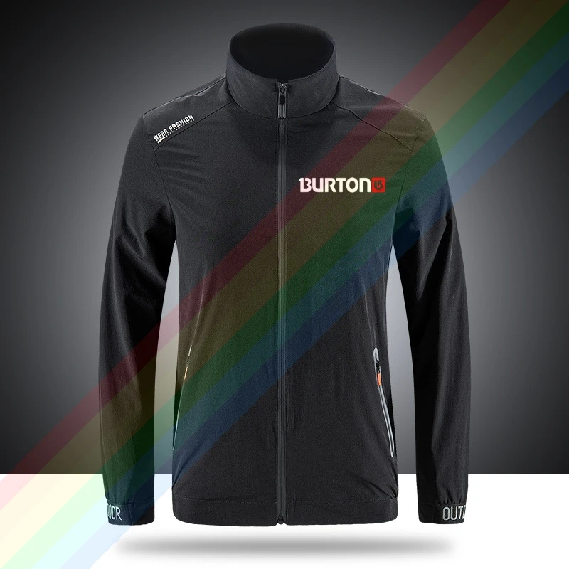 Куртка мужская спортивная мягкая с принтом на спине логотипом Бертон стрел |