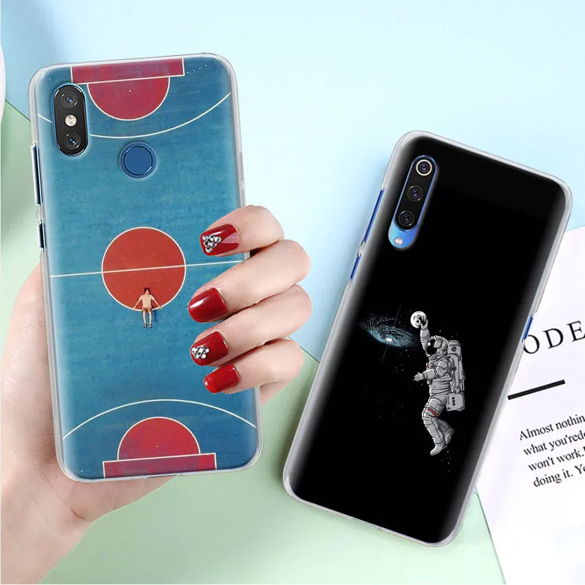 Черный чехол для Xiaomi mi A3 A1 A2 8 Lite 9T CC9E Play Red mi K20 Pro 7A Note 7 7S твердый прозрачный чехол