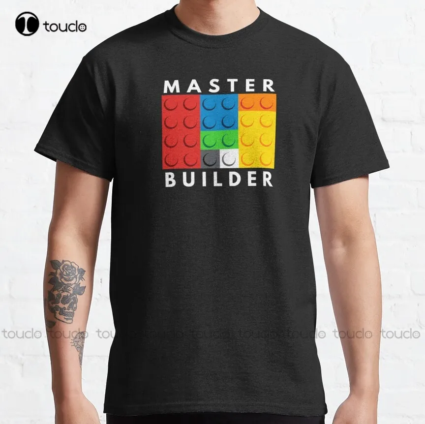 

Master Builder building brick Classic T-Shirt hiking shirt Custom aldult Teen unisex digital printing xs-5xl All seasons cotton