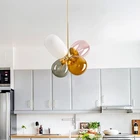 Современные подвесные потолочные лампы, стеклянный абажур E27, подвесные светильники для ресторана, кухни, спальни, декоративное освещение для стола