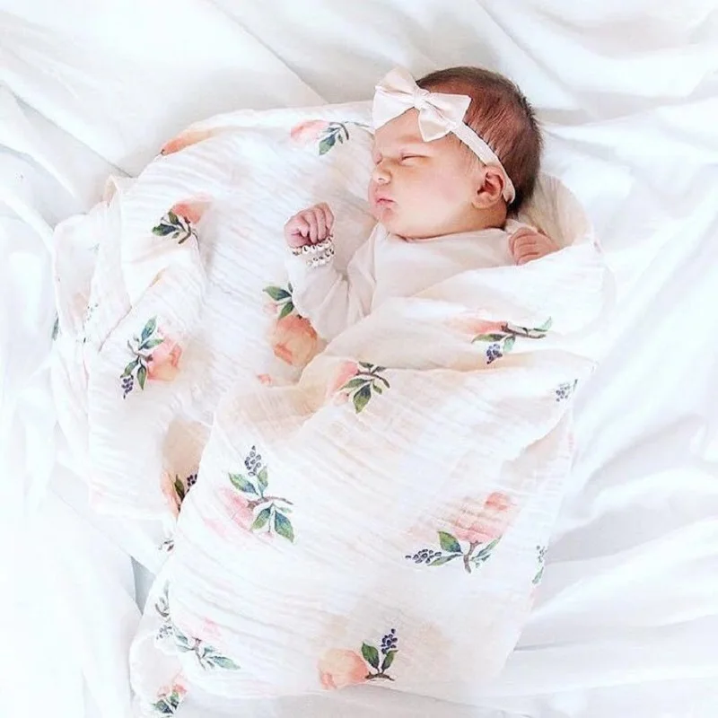 

INS Hot Whale 70% Bamboo Fiber 30% Cotton Baby Blankets Bedding Swaddle Wrap Gauze Muslin Blanket Soft Breathable For Newborn