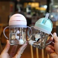 250ml baby feeding cup with straw child learn feeding drinking bottle sippy cup