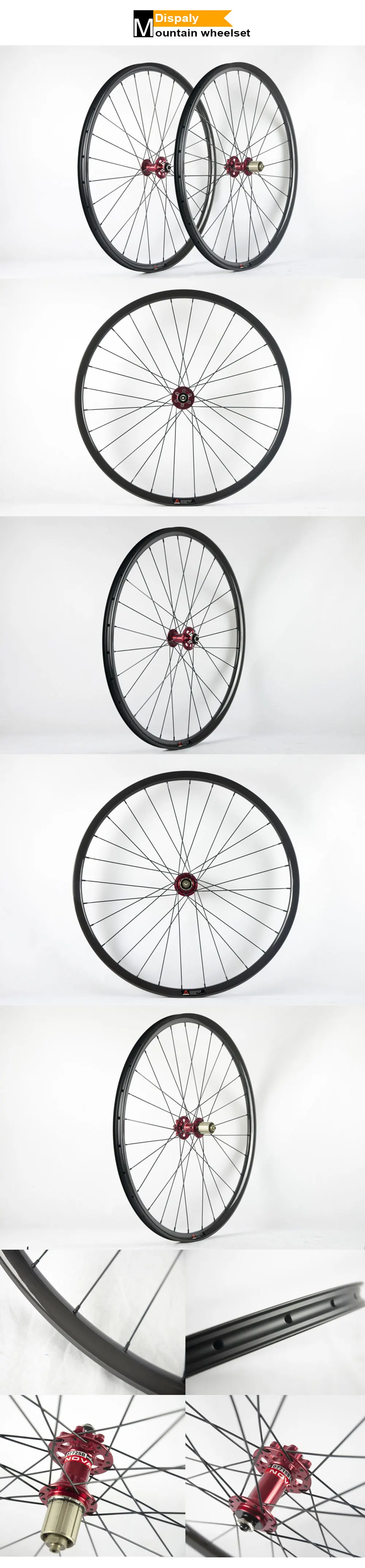 29er карбоновые колеса для горного велосипеда 25*27 мм бескамерные с powerway/DT350 ступицы карбоновая Передняя Велосипедная вилка колеса