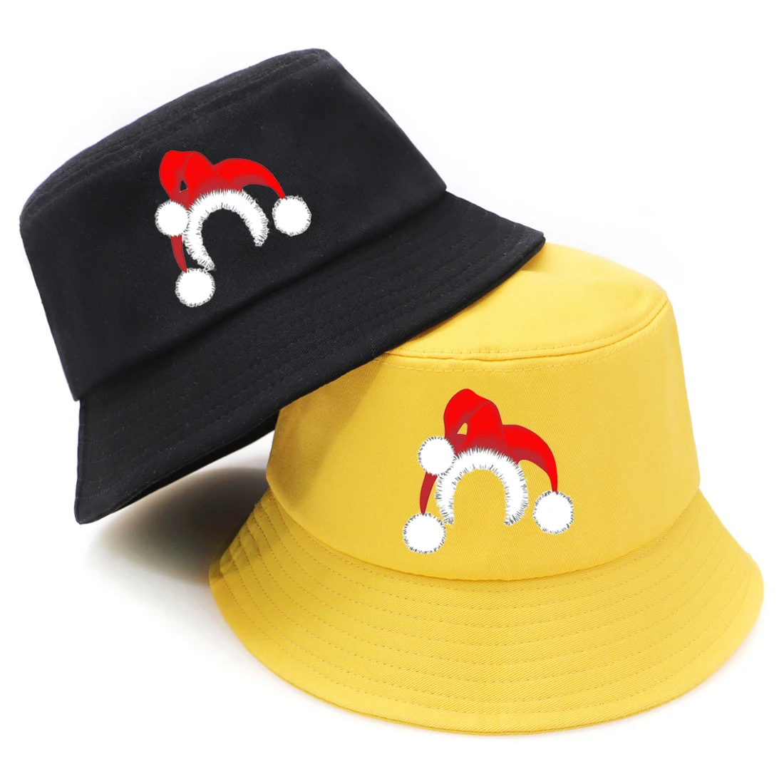 

Foldable Christmas Day Bucket Hat Men Headwear Fisherman Hats Women 2020 Funny Beach Sun Caps Streetwear Soft Chapeu Pescador