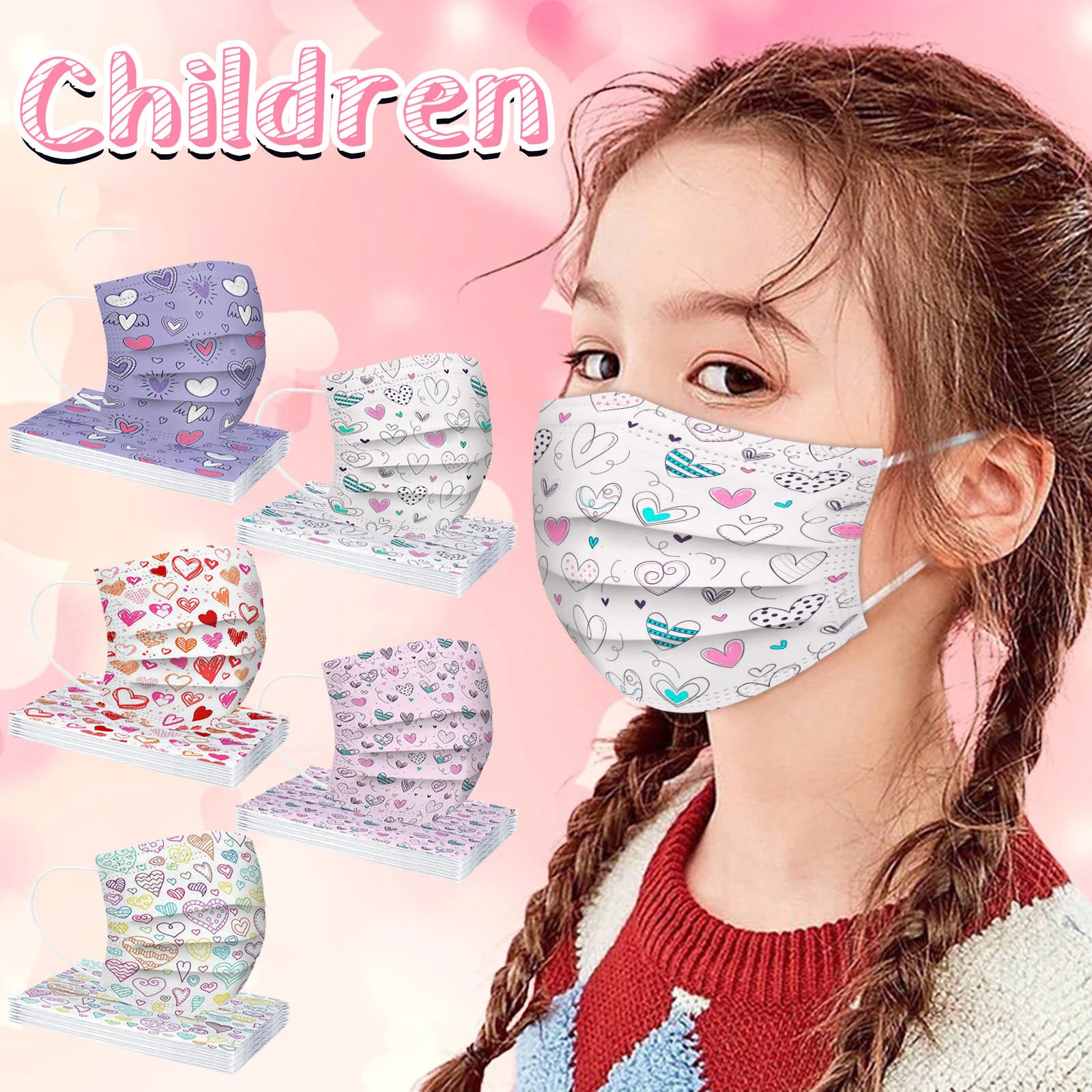 

50/100 шт., одноразовые маски из нетканого материала