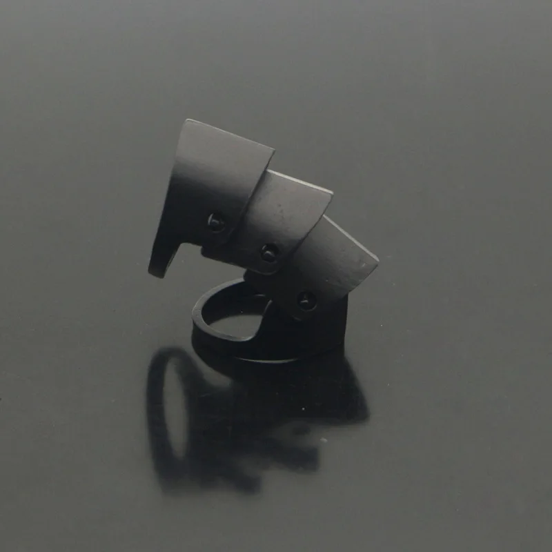 

Alloy four-section movable joint ring exaggerated armor fashion punk style ring