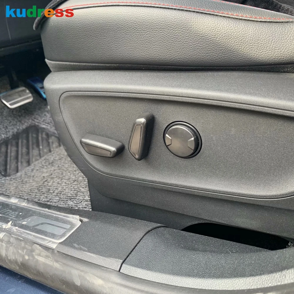 

Для Ford Kuga Escape 2020 2021 углеродное волокно переключатель регулировки сиденья автомобиля украшение крышка отделка наклейка аксессуары