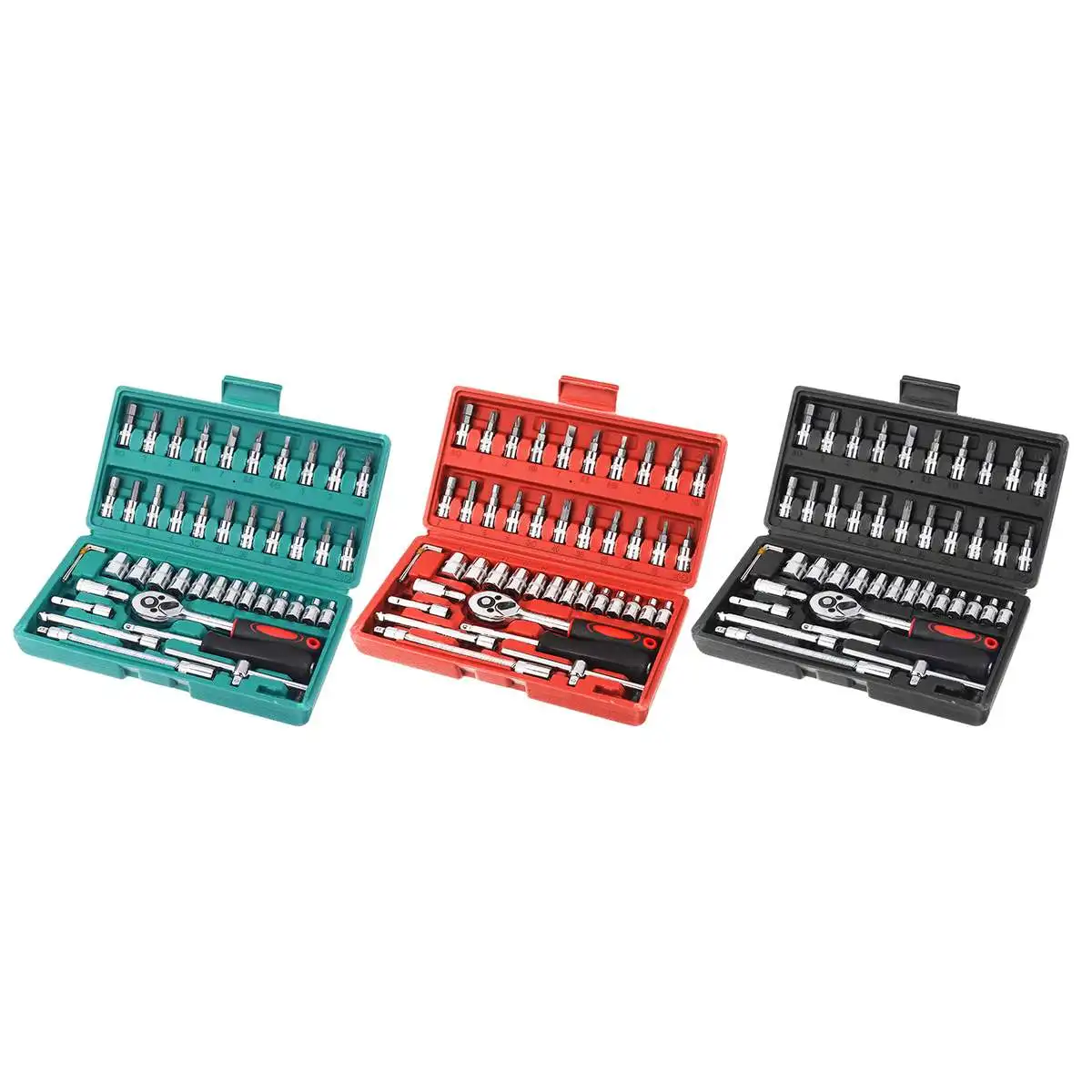 

46pcs Socket Wrench Tools Key Hand Tool Set Spanner Wrench Socket Hand Tools Wrenches Garage Tools Car Wrenchs Universal Ratchet
