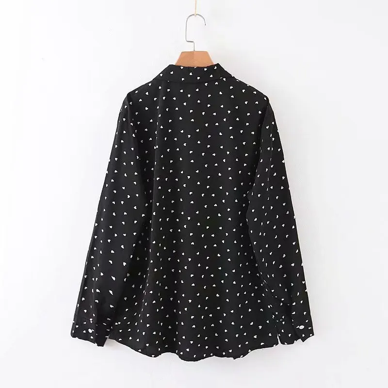 

Blouses Woman 2019 Heart Print Shirt Women Blouse Women Modis Camisa Femenina Womens Tops and Blouses