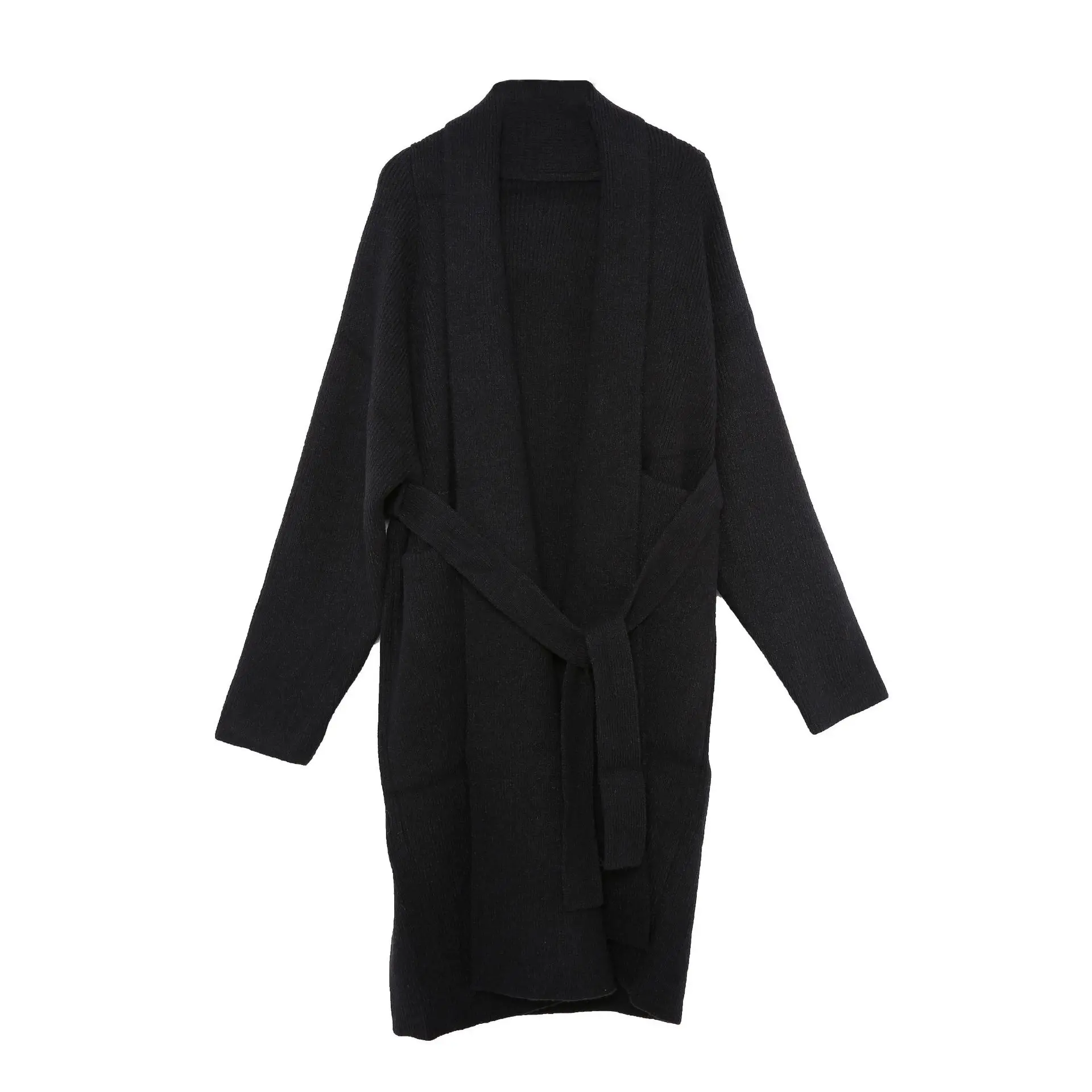 

Thick Sweaters Women Harajuku Korean Autumn Winter Long Sleeve Reflective Belt Coat Cotton Abrigos Mujer Invierno Maxi Cardigans