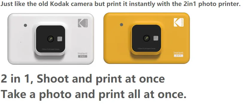 KODAK Mini Shot 2 в 1 беспроводная моментальная цифровая камера Social медиа портативный фотопринтер ЖК-дисплей цветной принт