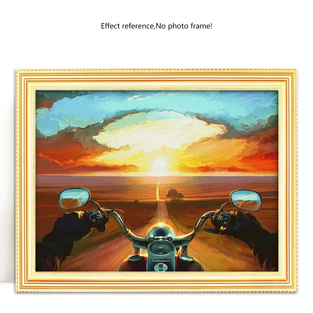 EverShine Diamond Painting Scenery Cross Stitch Mosaic Motorcycle Picture Of Rhinestones Embroidery Full Layout | Дом и сад