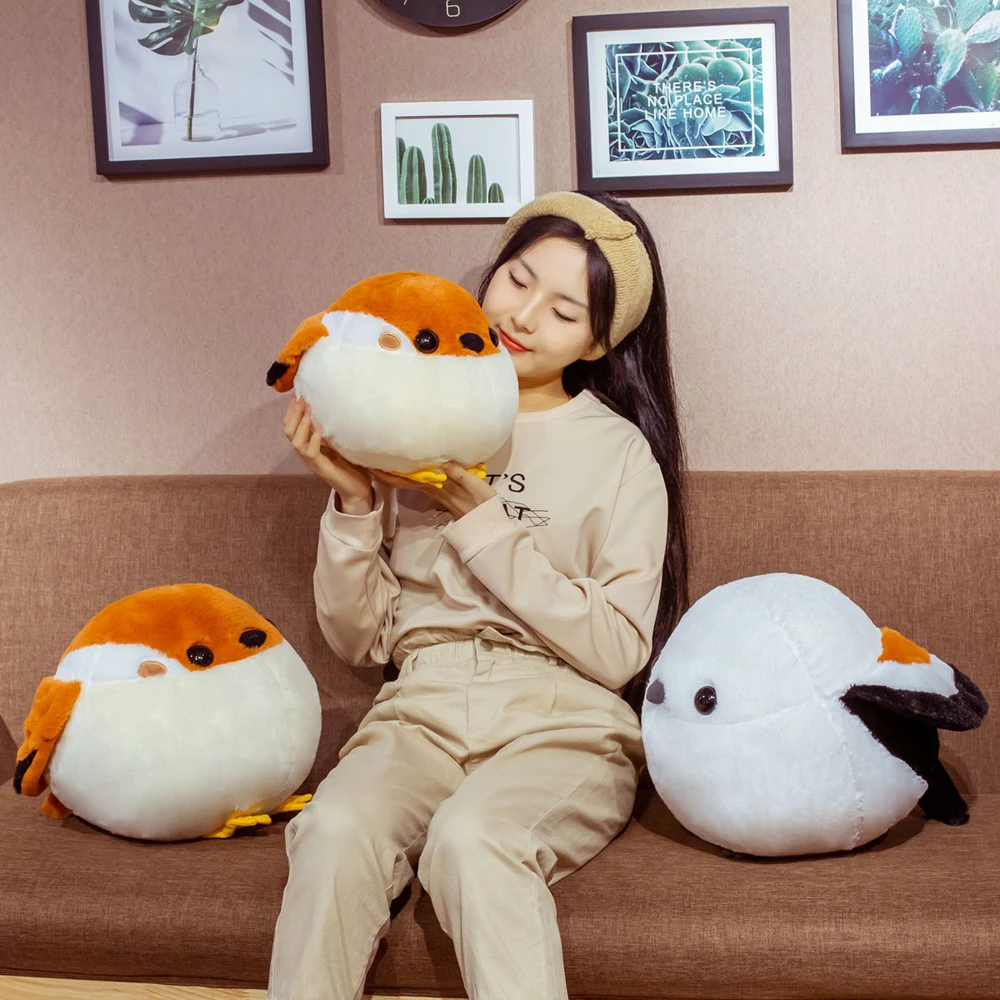 

Lovely Round Simulation Sparrow Doll Plush Toy Animal Stuffed Toys Children's Toys Home Decoration Gifts