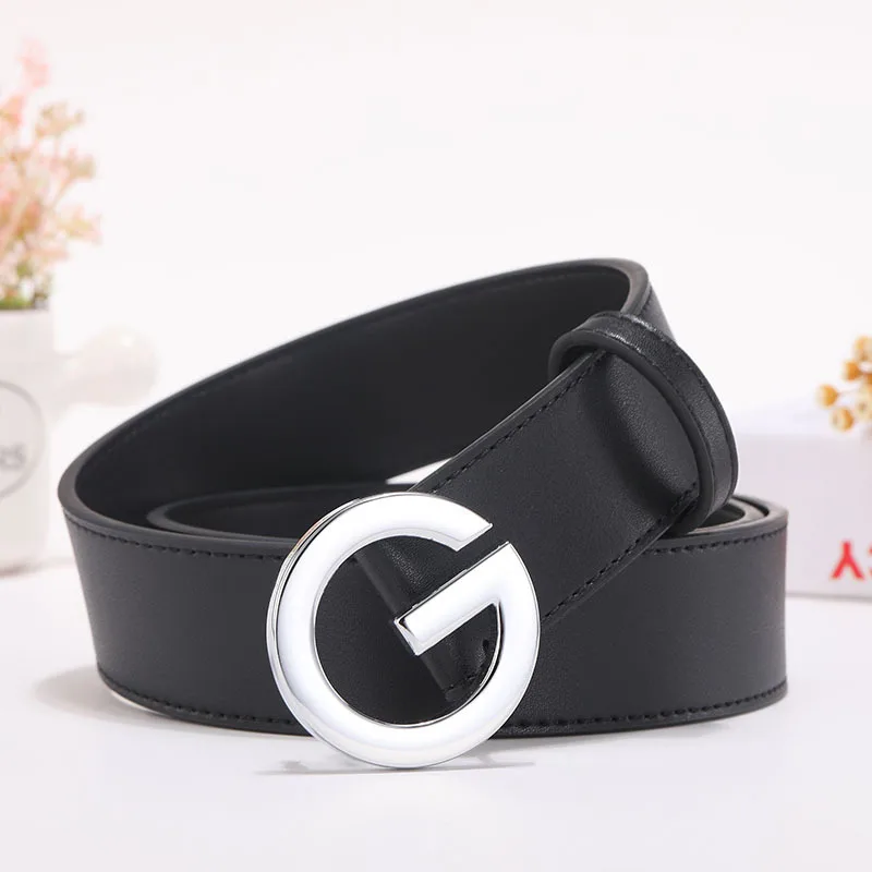 silver G Высокое качество, модный мужской ремень, люксовый бренд, G пряжка, ремни для женщин и мужчин, натуральная кожа, для джинсов, дизайн, пояс, ремни - Цвет: silver G