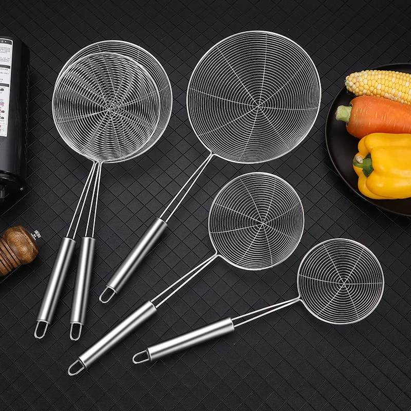 Овальный шумовка ложка-фильтр из нержавеющей стали провода фильтр для масла с