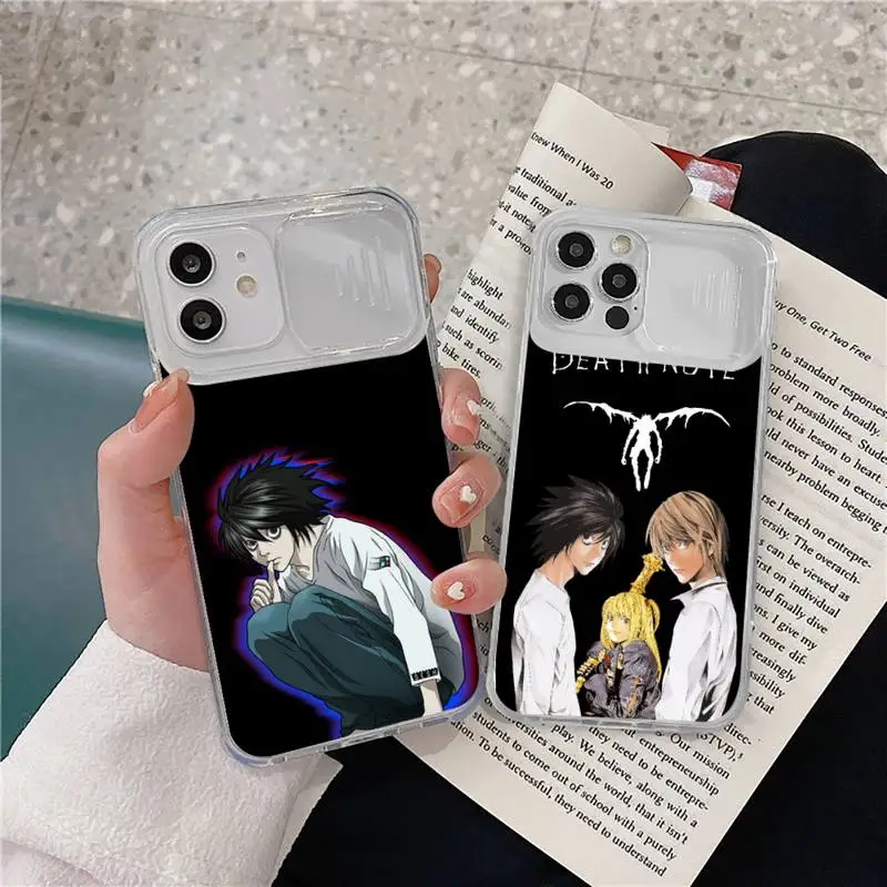 

Death Note L·Lawliet Phone Case transparent For iPhone 7 8 11 12 X XS XR MINI Pro Max Plus Slide Camera Lens Protect