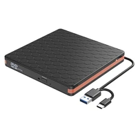 external dvd cd drive cd burner with usb 3 0 and type c interface high speed data transfer player for pc laptop