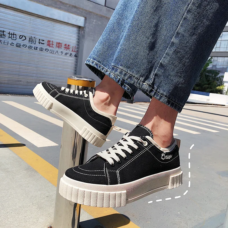 Новинка удобная обувь для весны и осени мужские парусиновые туфли мужчин