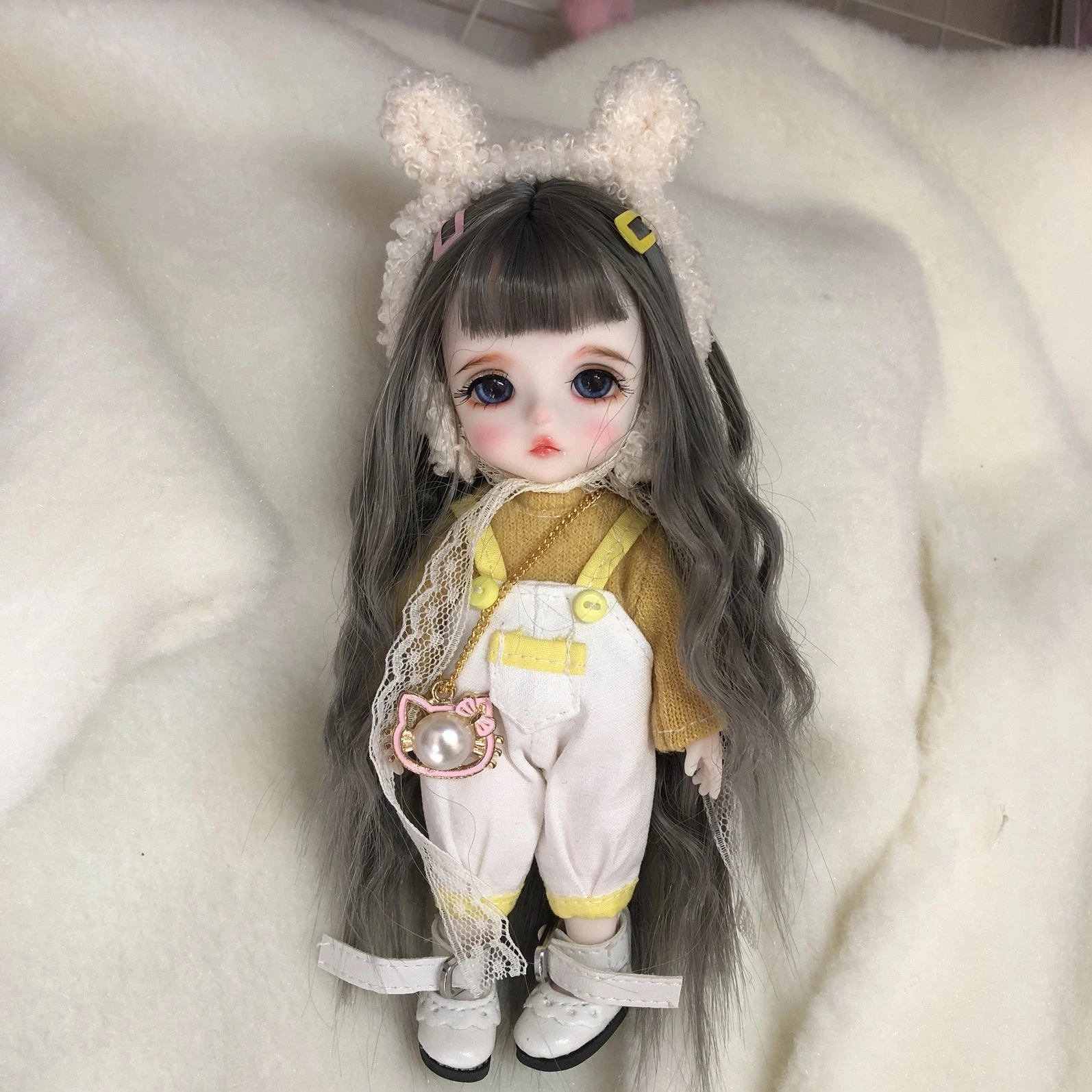 

16cm Fashion Mini Wig BJD Doll Movable Joint Girl Dolls 3D Big Eyes Beautiful Cute DIY Toy Doll with Clothes Dress Up Doll