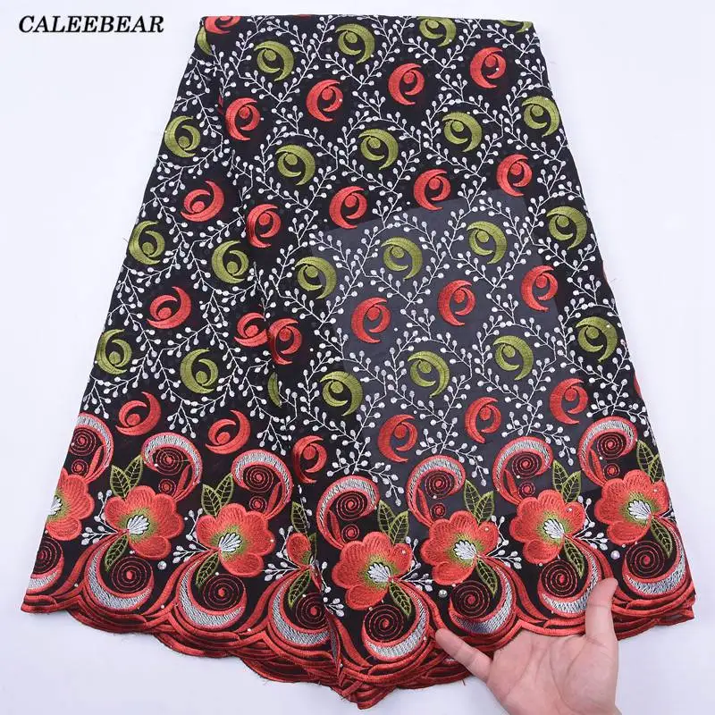 

Latest African Cotton Lace Fabric 2021 High Quality Swiss Voile Lace In Switzerland Embroidery Swiss Voile Lace Fabric S2131