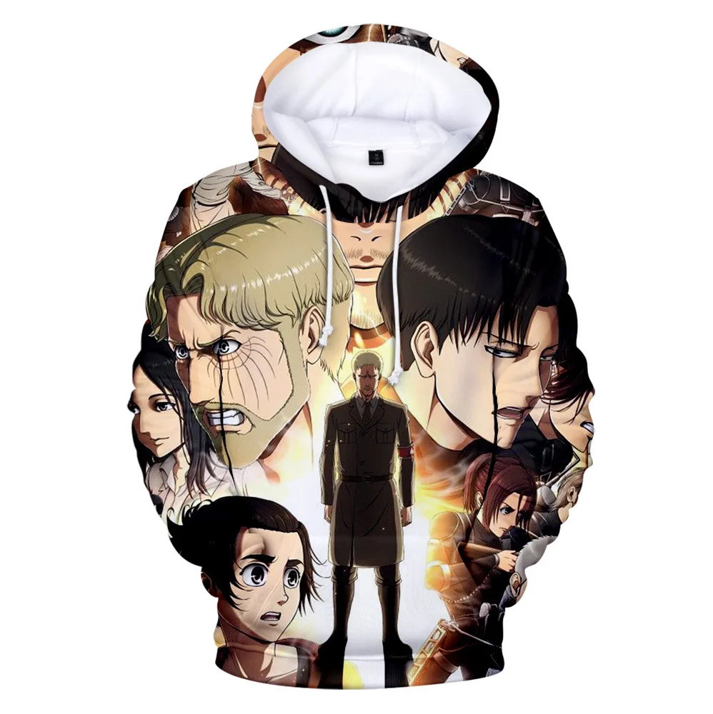 

New Attack on Titan hooded sweatshirt, men, women, 3D printed hip-hop jacket, casual fashion oversized hoodie