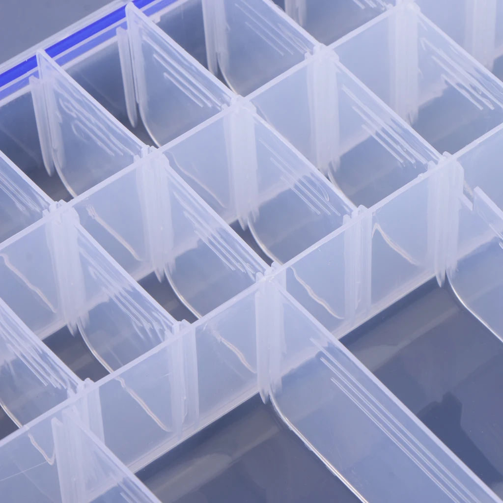 

28 Compartments Organiser Storage Plastic Box Case for Nail Art Beads Crafts