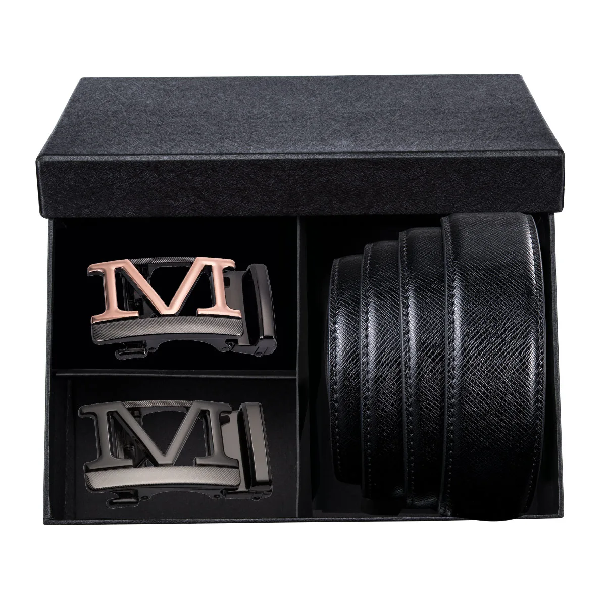 Мужской кожаный ремень без пряжки 3 5 см Широкий прочный автоматической