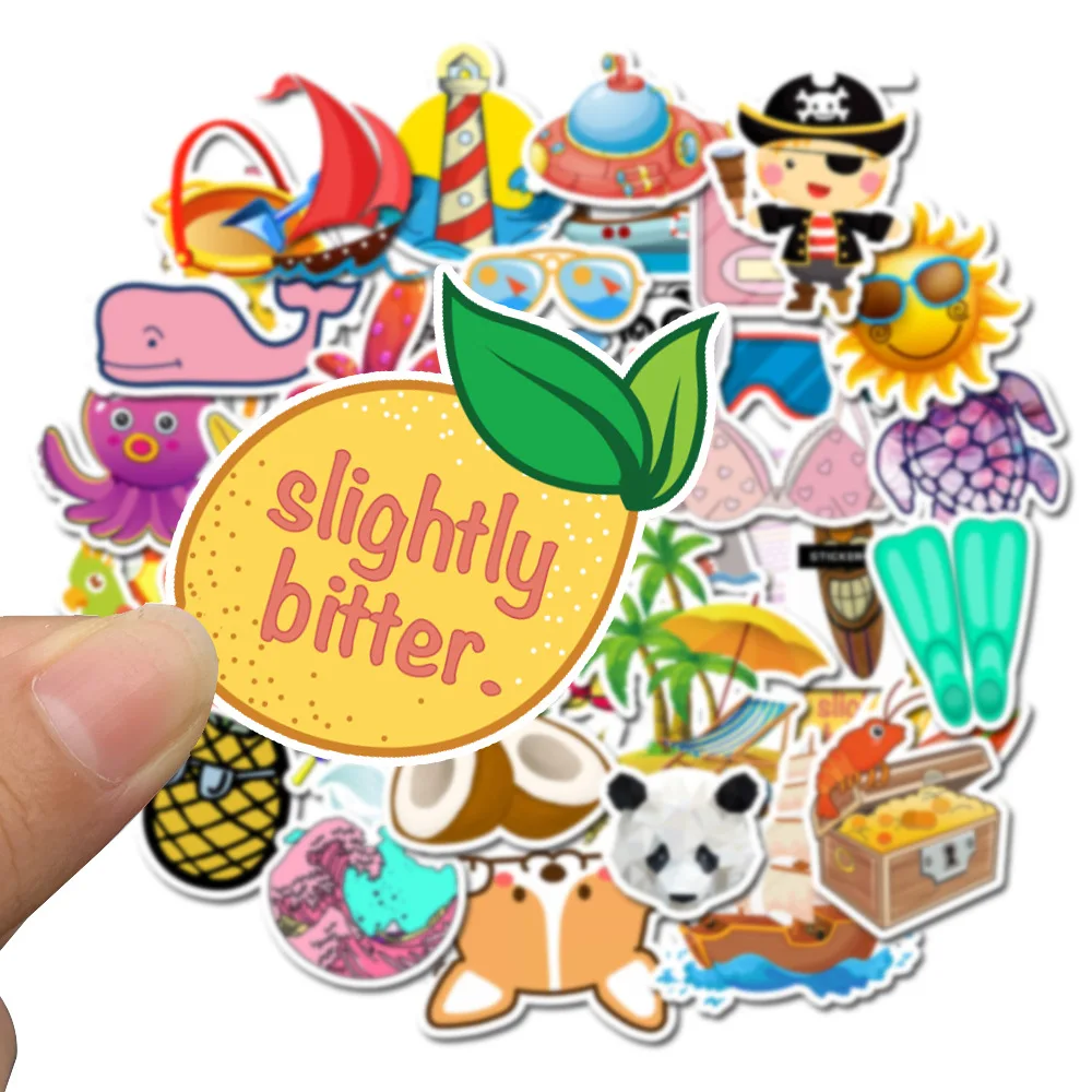 

10/30/50PCS Cartoon Cute Small Fresh Casual Popular Style Graffiti Sticker Scooter Waterproof Guitar Decoration Toy Wholesale