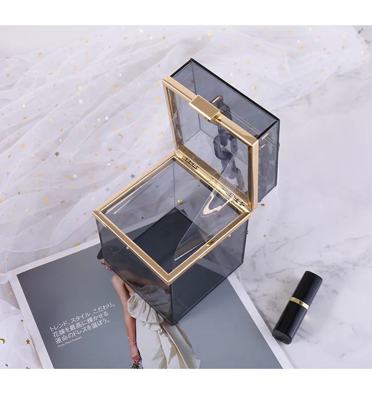 Женский акриловый прозрачный кошелек милая прозрачная сумка через плечо Lucite