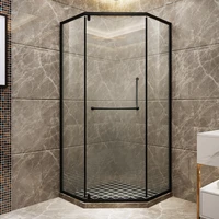 304 Black Diamond shower room overall simple bathroom black matte shower room mobile glass door