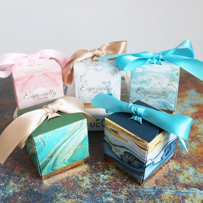 Розовый Мрамор подарок упаковка бумажная коробка упаковки 6 5 см куб конфет