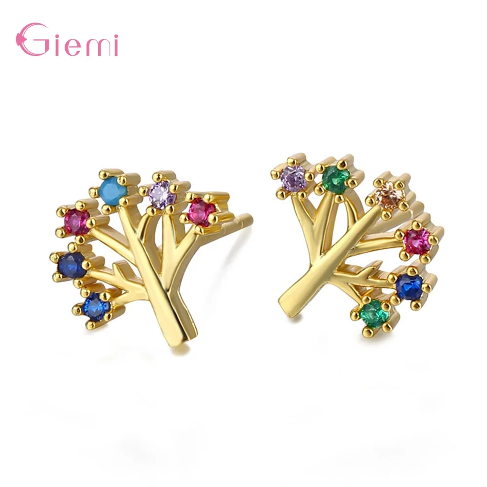 Женские серьги гвоздики из серебра 925 пробы с крупным Цирконом|Серьги-гвоздики| |