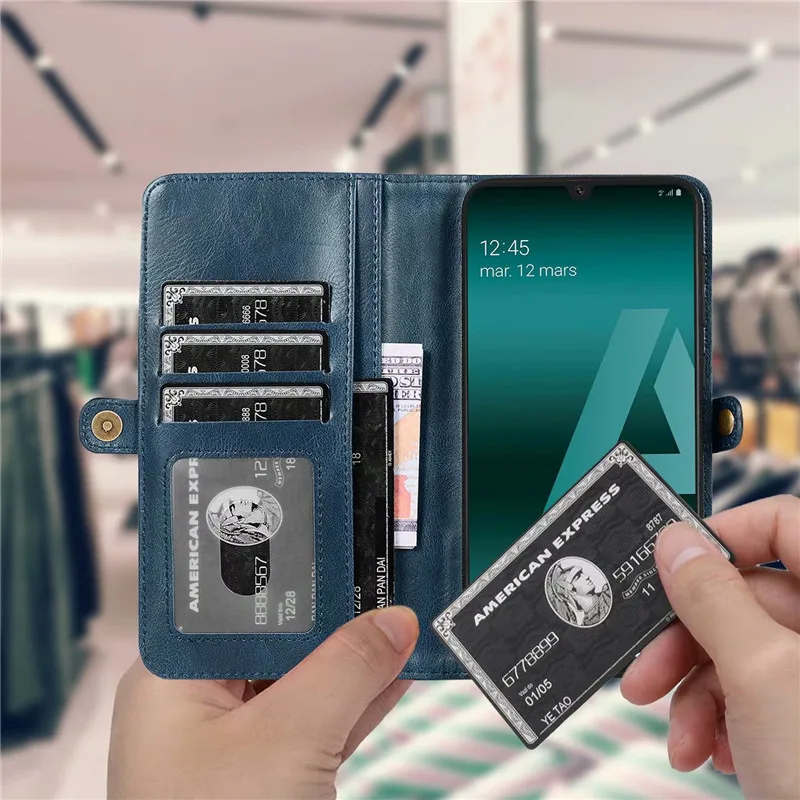Роскошный кожаный чехол бумажник с откидной крышкой для samsung Galaxy S8 S9 S10 E Note 8 9 10 Plus