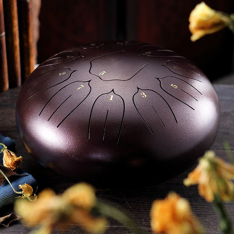 

Steel Tongue Drum Mini Hand Pan Drums Percussion Musical Instruments 8 Tones ALS88