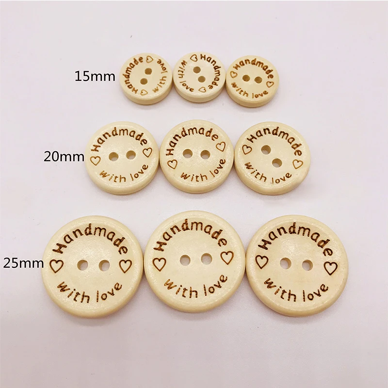 Деревянные пуговицы для украшения одежды Свадебный декор ручная работа любовь