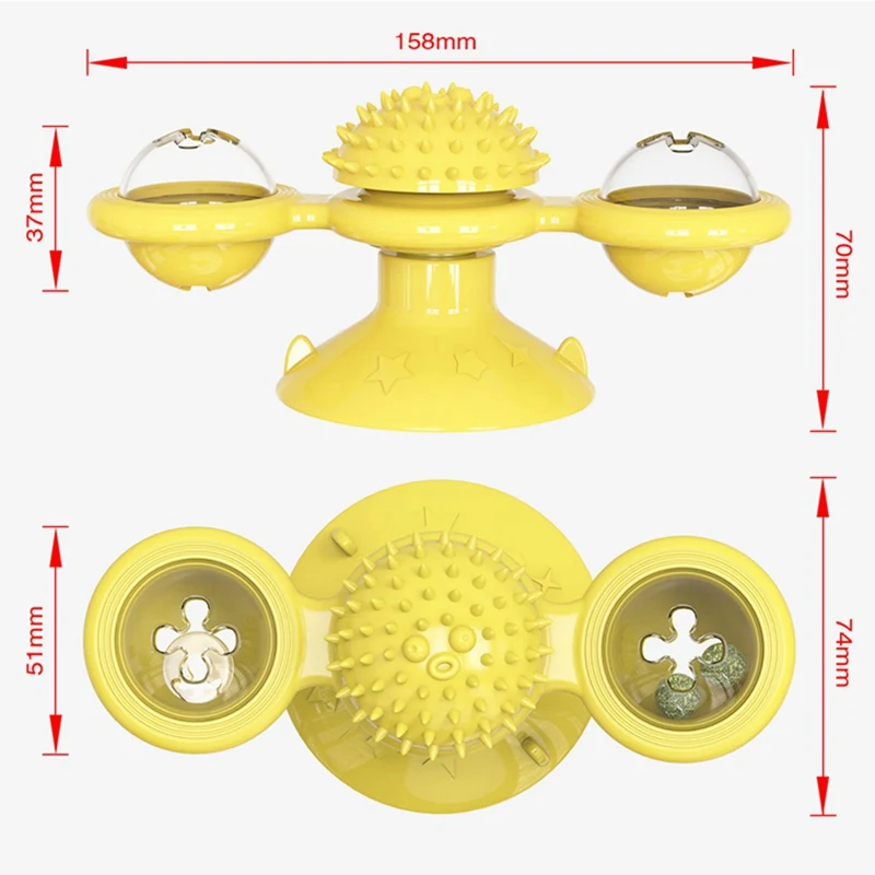 

Cat Scratching Tickle Pet ball Windmill Pet Toys For Catnip Toothbrush Toy Cats Turntable Teasing Interactive Toys