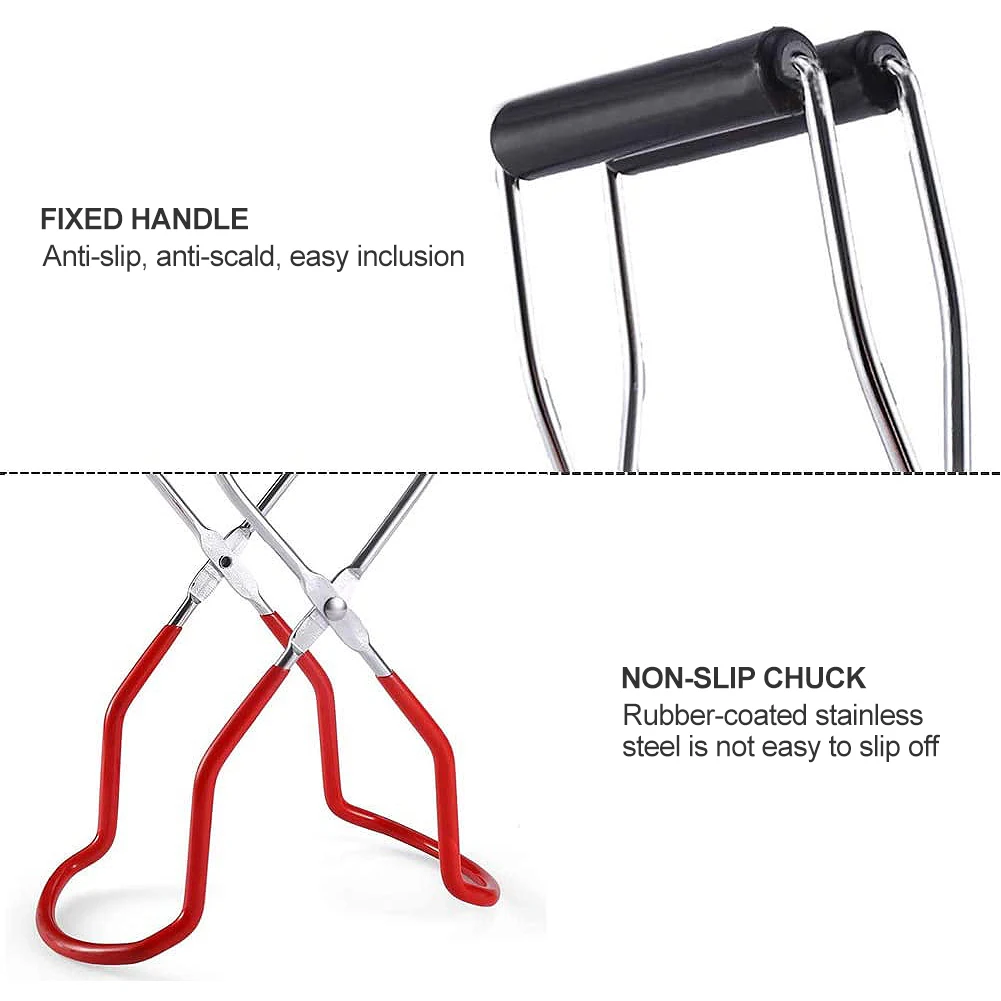 

Nonslip Food Tongs Canning Jar Lifter Anti-Scalding BBQ Tweezer Canning Tool Canned Food Tong Kitchen Tool Two Colors 1PC