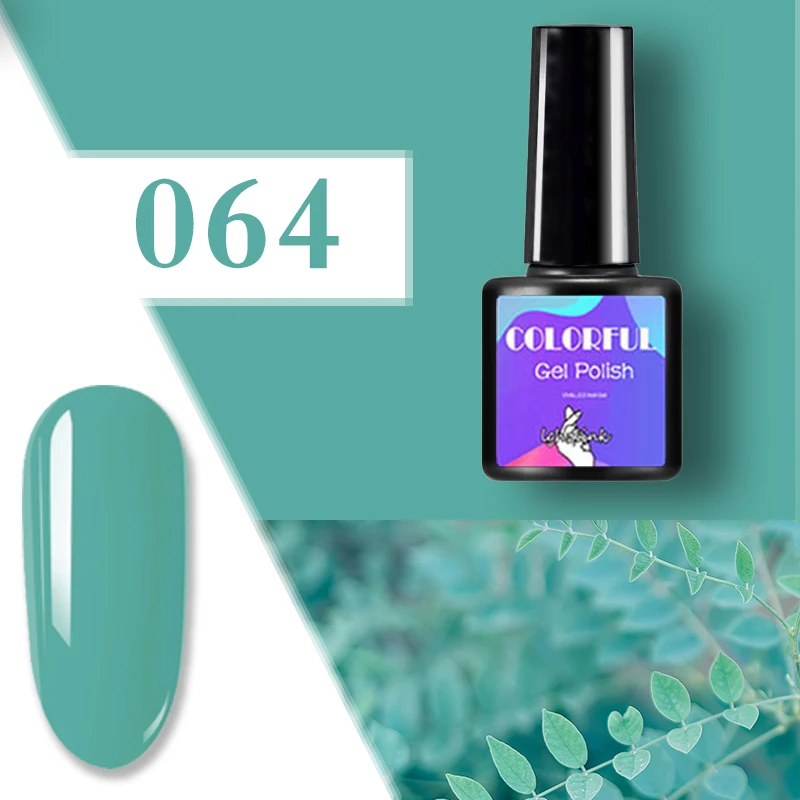 064 Lghzlink 7,5 мл гель лак для ногтей Гель-лак для маникюра Сделай Сам Топ/Базовое покрытие Hybird дизайн праймер для ногтей gellak - Цвет: 064