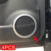 Matte Chrome Door Speaker Ring Cover For Nissan 2014-2020 Qashqai, 2017-2021 Rogue Sport Interior Accessories Trim
