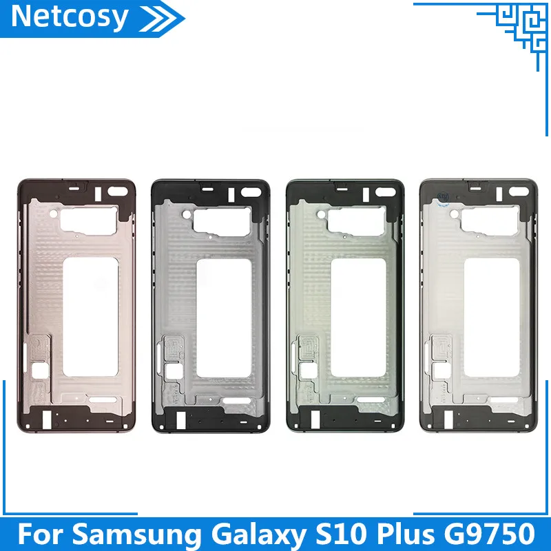 Netcosy для samsung Galaxy S10 Plus G9750 задняя средняя рамка запасные части корпуса Couver сменная