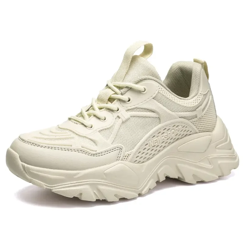 

Unisex Lightweight Vulcanized Shoes Shock Absorption Women Men Chunky Sneakers Non-Slip Fashion Student Walking Footwear New
